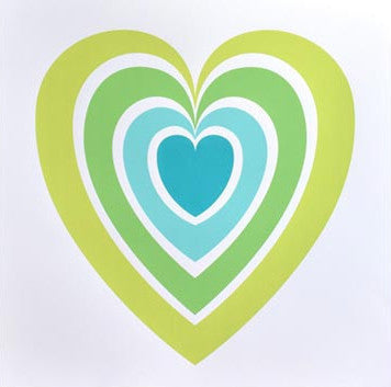 Heart Screenprint - Green